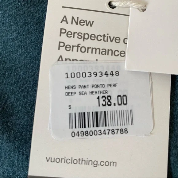 Vuori Ponto Performance Pant Deep Sea Heather - Picture 8 of 11